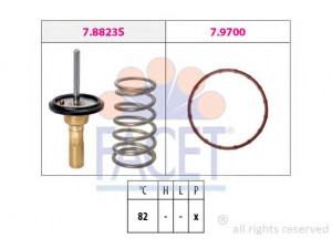 FACET 7.8823 termostatas, aušinimo skystis 
 Aušinimo sistema -> Termostatas/tarpiklis -> Thermostat