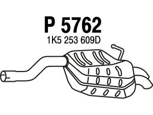 FENNO P5762 galinis duslintuvas 
 Išmetimo sistema -> Duslintuvas
1K5253609D, 1K5253609D
