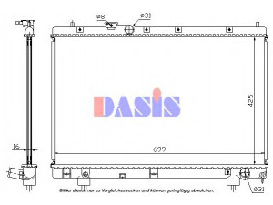 AKS DASIS 213890N radiatorius, variklio aušinimas