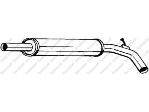 BOSAL 233-539 vidurinis duslintuvas 
 Išmetimo sistema -> Duslintuvas
6N0 253 209 E, JZW 253 209 AA
