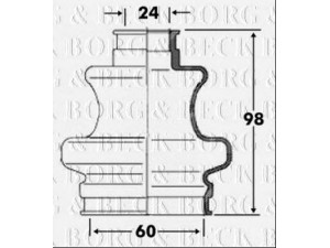 BORG & BECK BCB6094 gofruotoji membrana, kardaninis velenas 
 Ratų pavara -> Gofruotoji membrana
2203570191