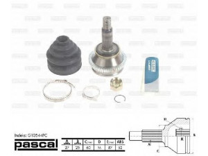 PASCAL G10544PC jungčių komplektas, kardaninis velenas 
 Ratų pavara -> Sujungimai/komplektas
49600-26010