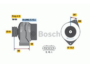 BOSCH 0 986 043 051 kintamosios srovės generatorius 
 Elektros įranga -> Kint. sr. generatorius/dalys -> Kintamosios srovės generatorius
27060 74360, 27060 74560, 27060 74590