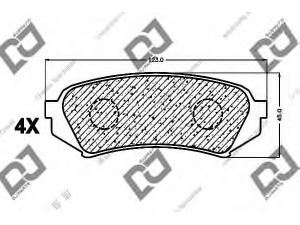 DJ PARTS BP1006 stabdžių trinkelių rinkinys, diskinis stabdys 
 Techninės priežiūros dalys -> Papildomas remontas
04466-60030, 04466-60070, 0446660030