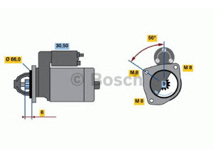 BOSCH 0 986 017 361 starteris 
 Elektros įranga -> Starterio sistema -> Starteris
M 001 T 74491, M 1 T 74491, 77 00 260 710