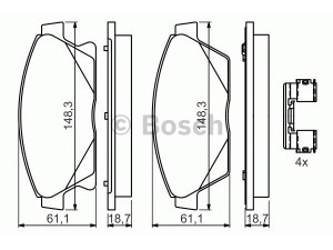 BOSCH 0 986 494 657 stabdžių trinkelių rinkinys, diskinis stabdys 
 Techninės priežiūros dalys -> Papildomas remontas
13301234, 13412810, 1605135, 1605178