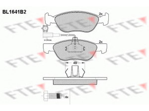 FTE BL1641B2 stabdžių trinkelių rinkinys, diskinis stabdys 
 Techninės priežiūros dalys -> Papildomas remontas
9947776, 9951067, 9951243