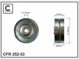 CAFFARO 252-53 kreipiantysis skriemulys, V formos rumbuotas diržas 
 Diržinė pavara -> V formos rumbuotas diržas/komplektas -> Laisvasis/kreipiamasis skriemulys
03D 145 276 A, 03D 145 276 D, 03D 145 276 E