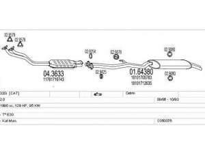 MTS C050076000775 išmetimo sistema 
 Išmetimo sistema -> Išmetimo sistema, visa