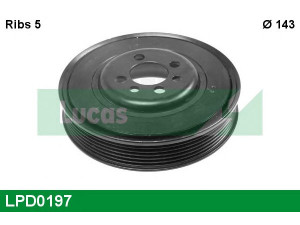 LUCAS ENGINE DRIVE LPD0197 skriemulys, alkūninis velenas 
 Diržinė pavara -> Dirželio skriemulys
06A105243F, 06A105243F, 80001119