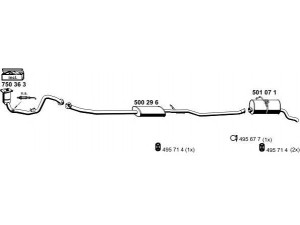 ERNST 080051 išmetimo sistema 
 Išmetimo sistema -> Išmetimo sistema, visa