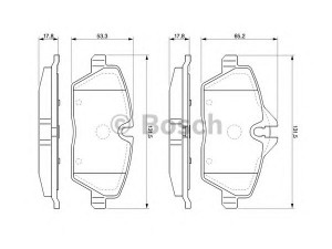 BOSCH 0 986 424 819 stabdžių trinkelių rinkinys, diskinis stabdys
34 11 6 767 143, 34 11 6 767 144