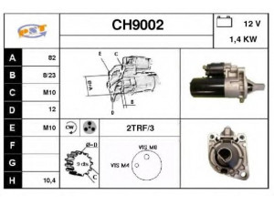 SNRA CH9002 starteris 
 Elektros įranga -> Starterio sistema -> Starteris
4557130, 4557209, 4671130, 5226444