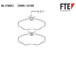 FTE BL1780A2 stabdžių trinkelių rinkinys, diskinis stabdys
60 25 370 851