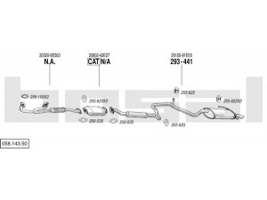 BOSAL 058.143.50 išmetimo sistema 
 Išmetimo sistema -> Išmetimo sistema, visa