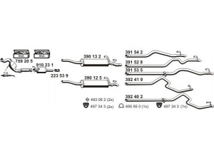 ERNST 040754 išmetimo sistema 
 Išmetimo sistema -> Išmetimo sistema, visa