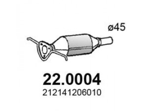 ASSO 22.0004 katalizatoriaus keitiklis 
 Išmetimo sistema -> Katalizatoriaus keitiklis
21214120001800