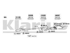 KLARIUS 930491E išmetimo sistema 
 Išmetimo sistema -> Išmetimo sistema, visa