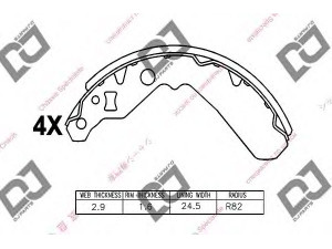 DJ PARTS BS1087 stabdžių trinkelių komplektas 
 Techninės priežiūros dalys -> Papildomas remontas
0449587203, 0449587203000, 0449587207