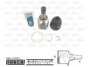 PASCAL G75025PC jungčių komplektas, kardaninis velenas
