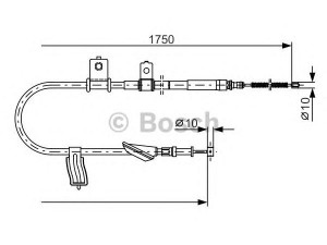 BOSCH 1 987 482 352 trosas, stovėjimo stabdys 
 Stabdžių sistema -> Valdymo svirtys/trosai
26051 AG010