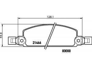 MINTEX MDB1140 stabdžių trinkelių rinkinys, diskinis stabdys