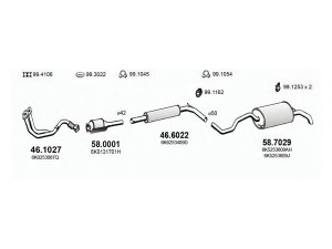ASSO ART2919 išmetimo sistema 
 Išmetimo sistema -> Išmetimo sistema, visa