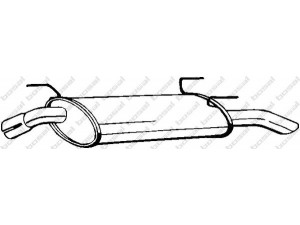 BOSAL 185-415 galinis duslintuvas 
 Išmetimo sistema -> Duslintuvas
58 52 902, 58 52 950, 90528867