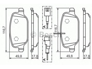 BOSCH 0 986 494 466 stabdžių trinkelių rinkinys, diskinis stabdys 
 Techninės priežiūros dalys -> Papildomas remontas
77365542, 77365542, 77365542