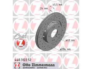 ZIMMERMANN 440.3122.52 stabdžių diskas 
 Stabdžių sistema -> Diskinis stabdys -> Stabdžių diskas
4615A006, 4615A113, MR128659, MR205215