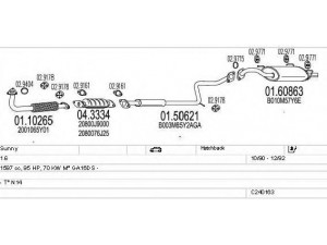 MTS C240163009181 išmetimo sistema 
 Išmetimo sistema -> Išmetimo sistema, visa