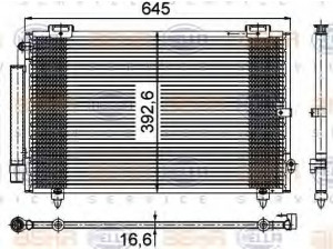 HELLA 8FC 351 304-691 kondensatorius, oro kondicionierius