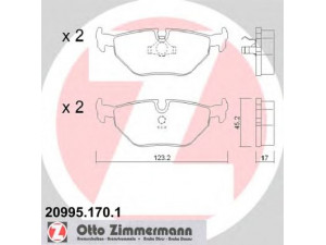 ZIMMERMANN 20995.170.1 stabdžių trinkelių rinkinys, diskinis stabdys 
 Techninės priežiūros dalys -> Papildomas remontas
3421 1 157 044, 3421 1 157 334