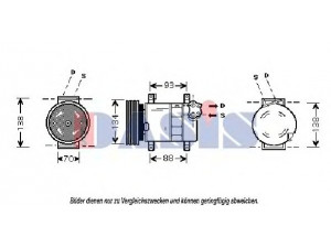 AKS DASIS 850574N kompresorius, oro kondicionierius 
 Oro kondicionavimas -> Kompresorius/dalys
1752531, 46811244, 51752531, 51752532
