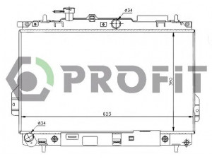PROFIT PR 1806A3 radiatorius, variklio aušinimas 
 Aušinimo sistema -> Radiatorius/alyvos aušintuvas -> Radiatorius/dalys
2531017100