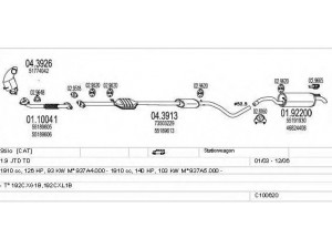 MTS C100620013344 išmetimo sistema 
 Išmetimo sistema -> Išmetimo sistema, visa
