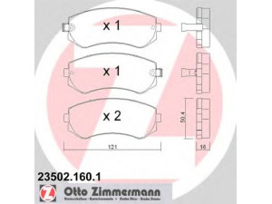 ZIMMERMANN 23502.160.1 stabdžių trinkelių rinkinys, diskinis stabdys 
 Techninės priežiūros dalys -> Papildomas remontas
410602N290, 410602N390, 410602N392