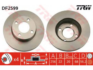 TRW DF2599 stabdžių diskas 
 Dviratė transporto priemonės -> Stabdžių sistema -> Stabdžių diskai / priedai
895615301A
