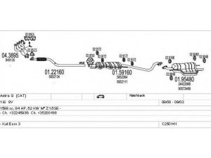 MTS C250141005259 išmetimo sistema 
 Išmetimo sistema -> Išmetimo sistema, visa