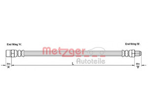 METZGER 4110257 stabdžių žarnelė 
 Stabdžių sistema -> Stabdžių žarnelės
7D0 611 775C