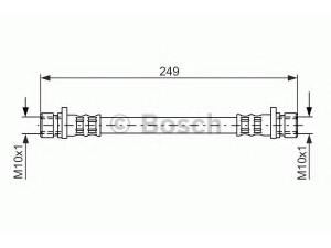 BOSCH 1 987 476 525 stabdžių žarnelė 
 Stabdžių sistema -> Stabdžių žarnelės
01466-SA5-020, GBH 252