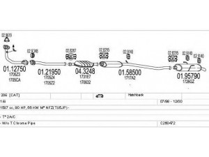 MTS C260472009762 išmetimo sistema 
 Išmetimo sistema -> Išmetimo sistema, visa