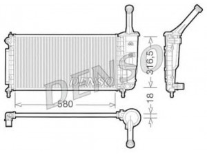 DENSO DRM13013 radiatorius, variklio aušinimas