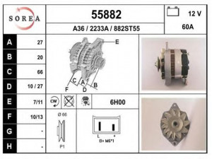 EAI 55882 kintamosios srovės generatorius 
 Elektros įranga -> Kint. sr. generatorius/dalys -> Kintamosios srovės generatorius
7700710963, 7701499248