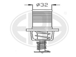 ERA 350056 termostatas, aušinimo skystis 
 Aušinimo sistema -> Termostatas/tarpiklis -> Thermostat
1338 A0, 1338 E4, 96 300 666 80
