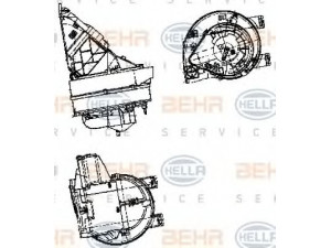 HELLA 8EW 009 158-391 vidaus pūtiklis 
 Šildymas / vėdinimas -> Orpūtė/dalys
6441 E1, 6441E1, 9566944280, 6441.E1