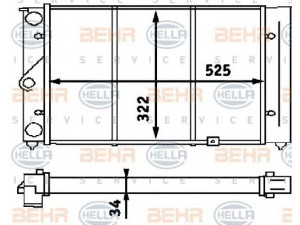 HELLA 8MK 376 713-371 radiatorius, variklio aušinimas 
 Aušinimo sistema -> Radiatorius/alyvos aušintuvas -> Radiatorius/dalys
321 121 253 T, 871 121 251 A, 321 121 253 BM