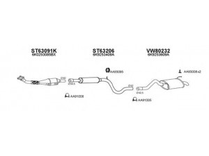 VENEPORTE 800013 išmetimo sistema 
 Išmetimo sistema -> Išmetimo sistema, visa