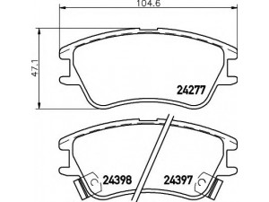 HELLA 8DB 355 006-671 stabdžių trinkelių rinkinys, diskinis stabdys 
 Techninės priežiūros dalys -> Papildomas remontas
5810102A10, 5810105A10, AC698281D