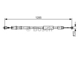 BOSCH 1 987 482 026 trosas, stovėjimo stabdys 
 Stabdžių sistema -> Valdymo svirtys/trosai
639 427 04 38, A 639 427 04 38